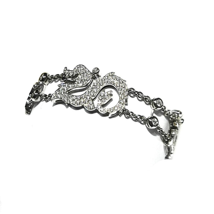 Taverna bracciale Draghi oro bianco 18kt e diamanti 0011BR