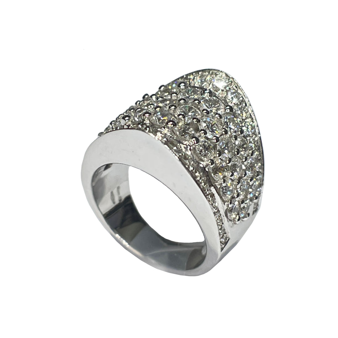 Sidalo Dreieck Ring Pavè Gold 18KT Diamonds 0019Ag