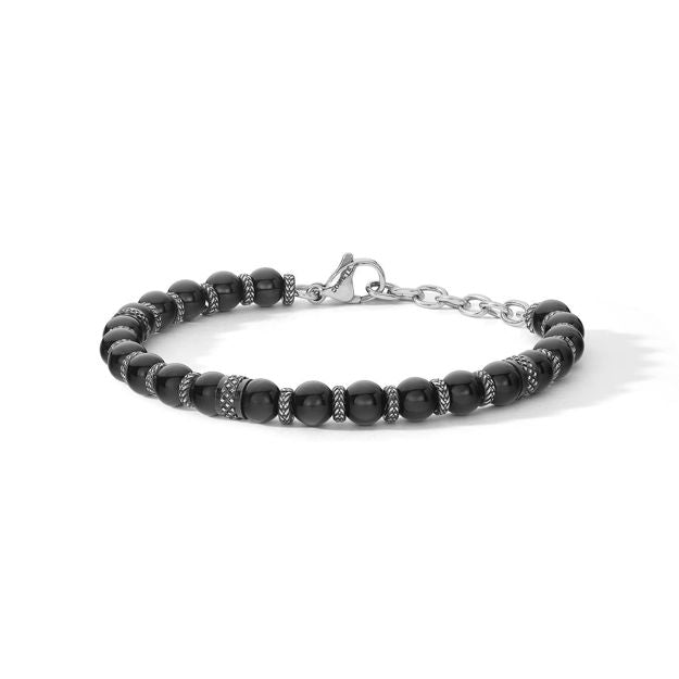 Comete Bracelet District Acero Acabado de acero PVD Black Onyx UBR 1245