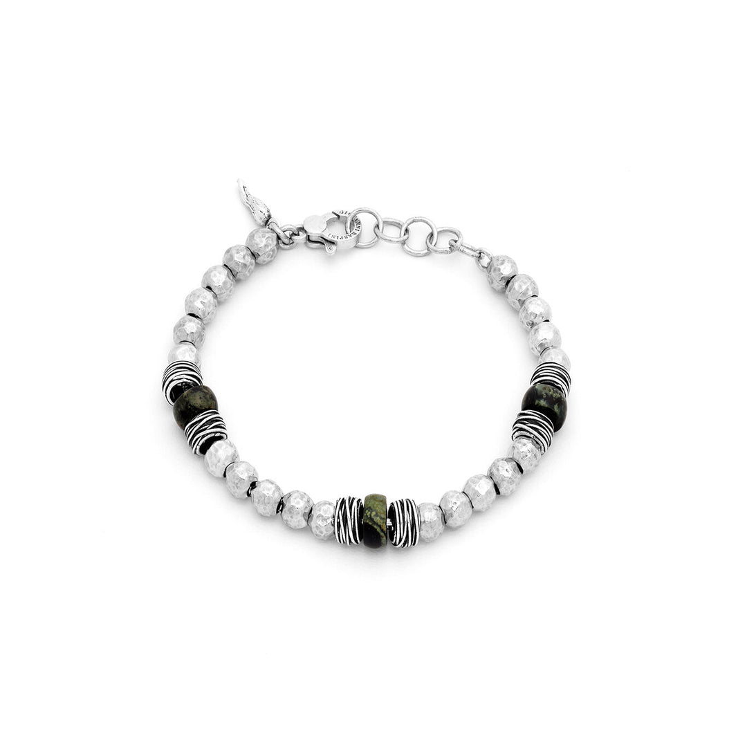 Giovanni Raspini Bracelet with Jasper Spheres and Threads 11858