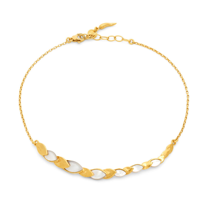 Giovanni Raspini collar pequeño de piel de nácar Collar de plata 925 chapada en oro de 18 kt y nácar 12519