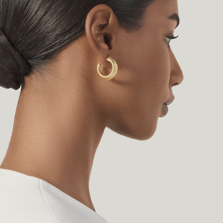 Pendientes Giovanni Raspini tubigas Pendientes en plata 925 chapada en oro de 18 kt 12543
