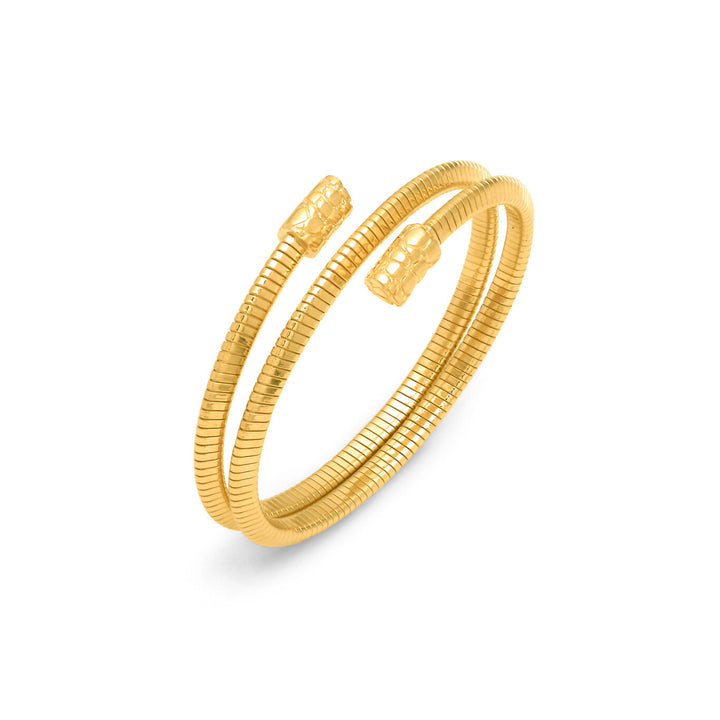 Giovanni Raspini petit bracelet tubegas double croco bracelet en argent 925 plaqué or 18 carats 12546