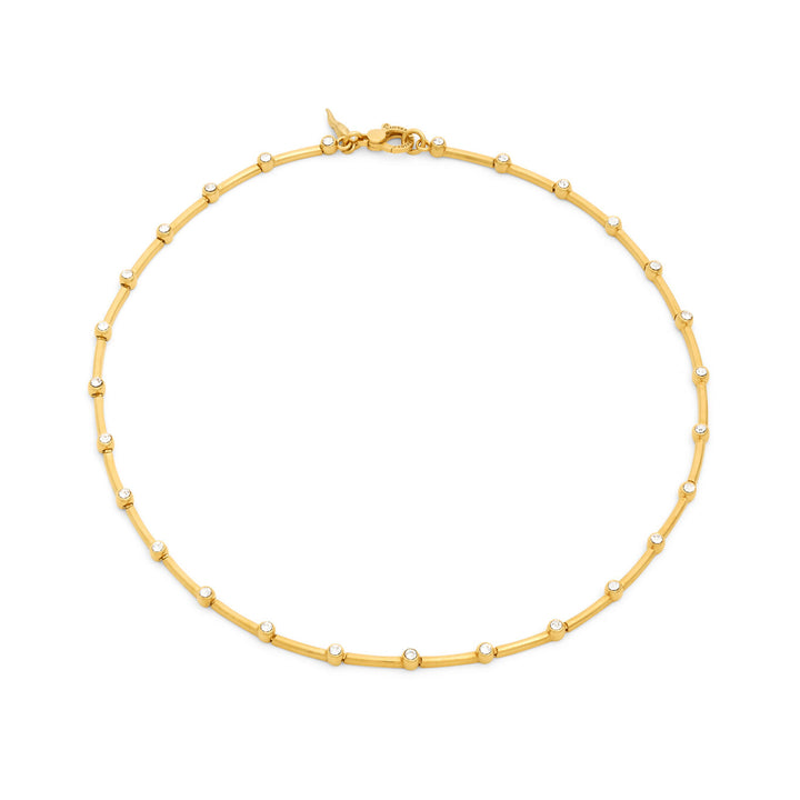 Collar satélite Giovanni Raspini Collar en plata 925 chapada en oro de 18 kt y circonitas 12554