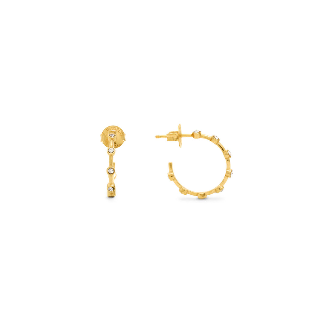 Giovanni Raspini orecchini satellite dorati Orecchini in Argento 925 placcato oro 18 kt e zirconi 12556