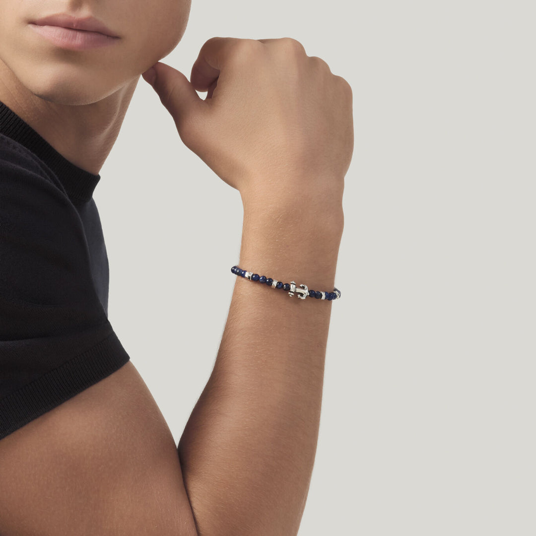 Bracelet ancre sodalite Giovanni Raspini bracelet argent 925 et sodalite 12572