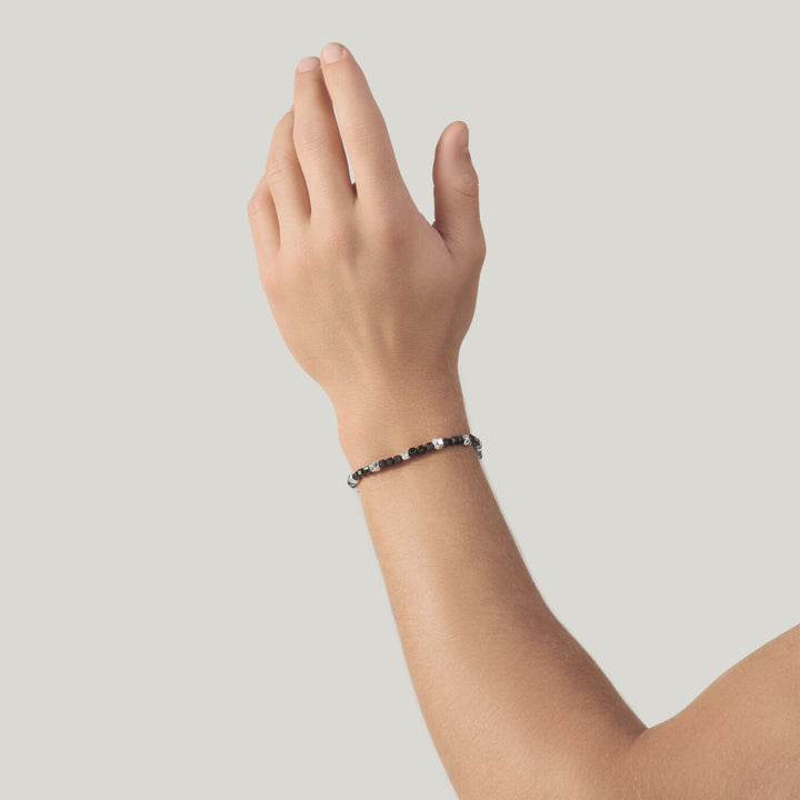 Giovanni Raspini schwarzes Spinell-Armband Würfel Armband aus 925er Silber und schwarzem Spinell 12576
