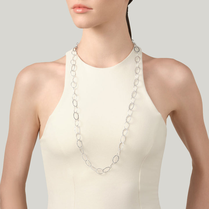 Collar de eslabones alternos Giovanni Raspini Collar de plata 925 12620