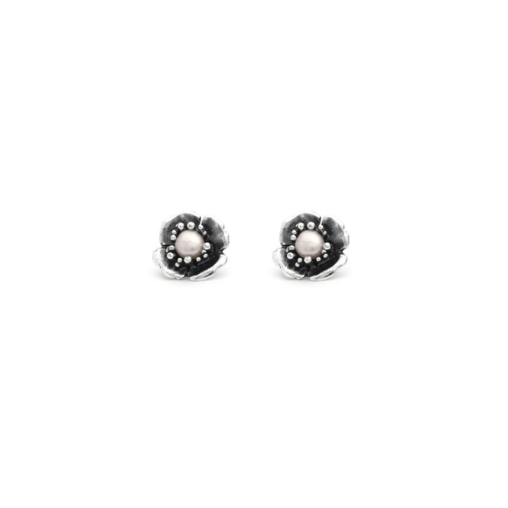Pendientes pequeños de magnolia de Giovanni Raspini Pendientes en Plata 925 12634
