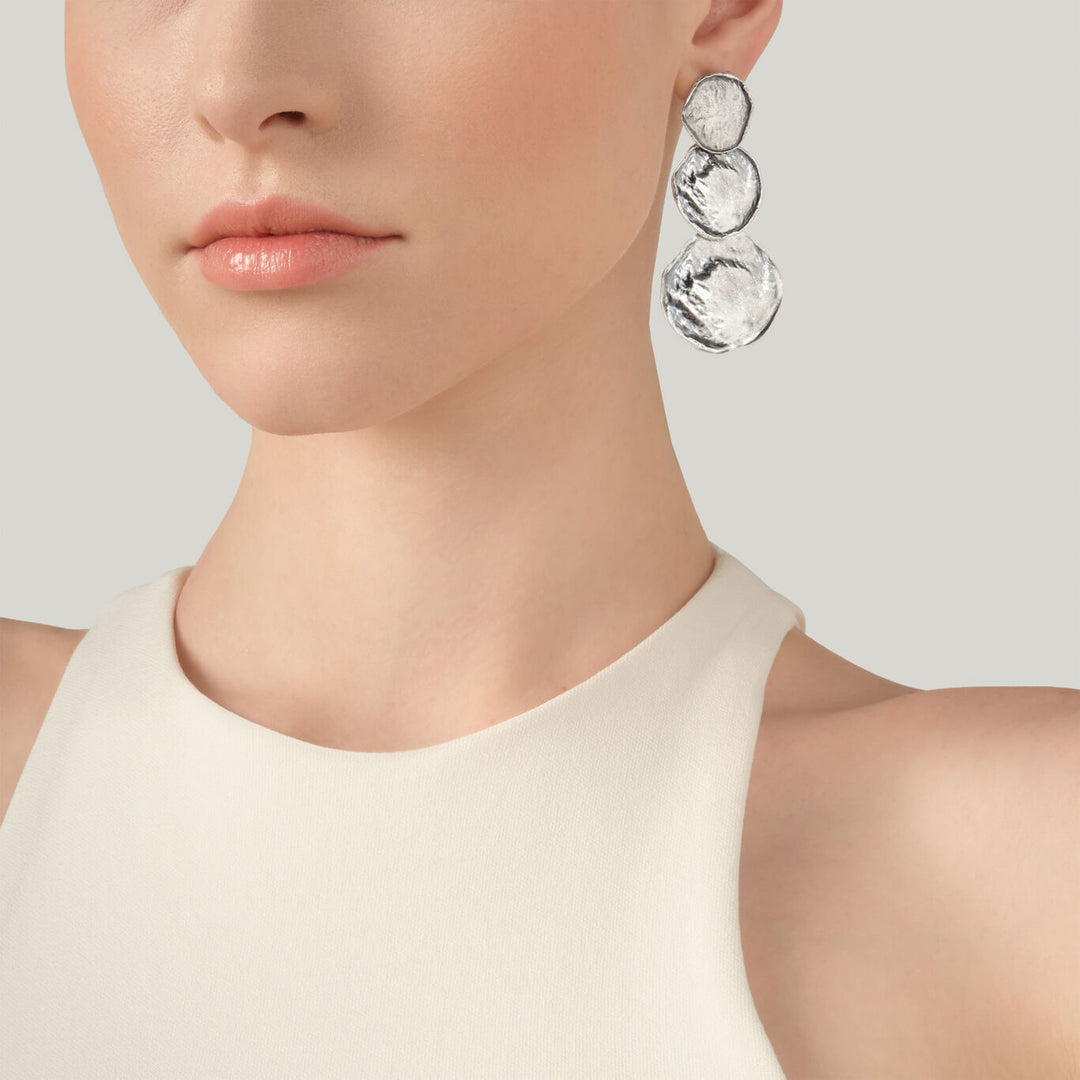 Pendientes Giovanni Raspini fuego cascada Pendientes en Plata 925 12640