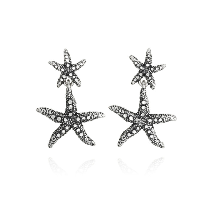 Giovanni Raspini waterfall earrings starfish Necklace in 925 Silver 12646