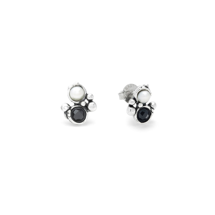 Giovanni Raspini Orecchini Aura - Orecchini in Argento 925, perle naturali e onice - 12688