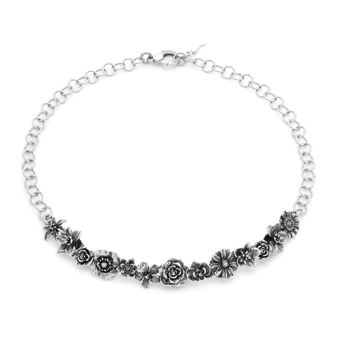 Giovanni Raspini Bouquet Halskette – Halskette aus 925er Silber – 12696