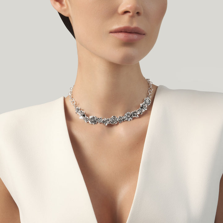 Giovanni Raspini Bouquet Halskette – Halskette aus 925er Silber – 12696