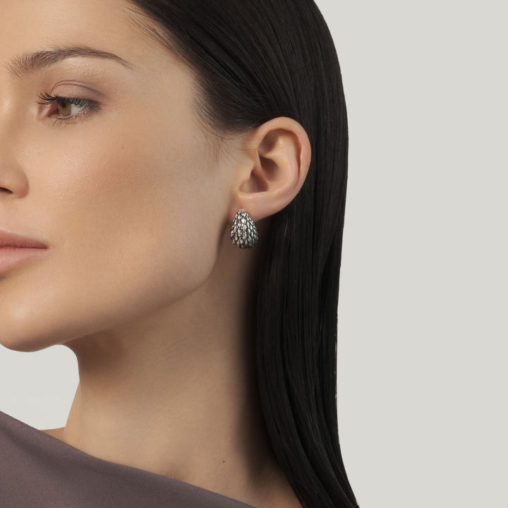 Giovanni Raspini Pendientes pequeños con forma de serpiente - Pendientes de plata 925 - 12704