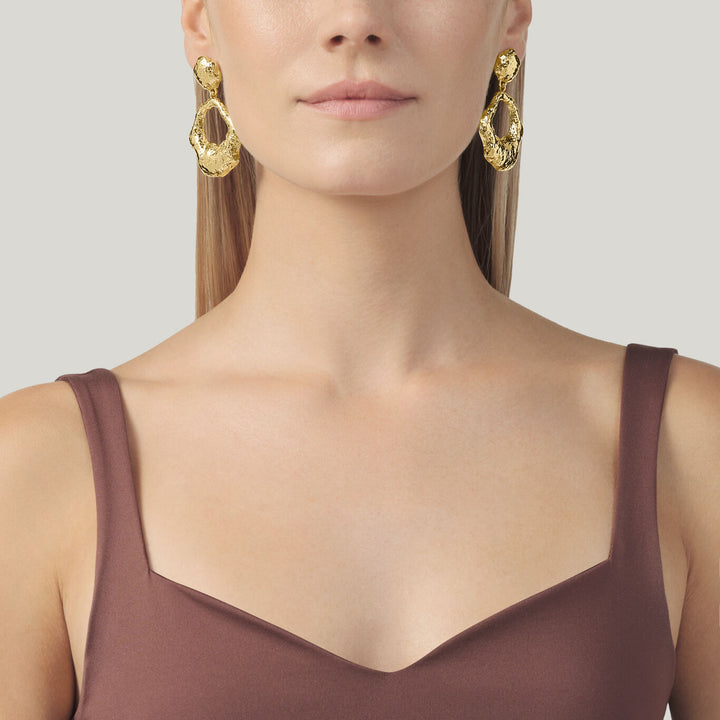 Giovanni Raspini Orecchini Sand bronzo dorato N0013