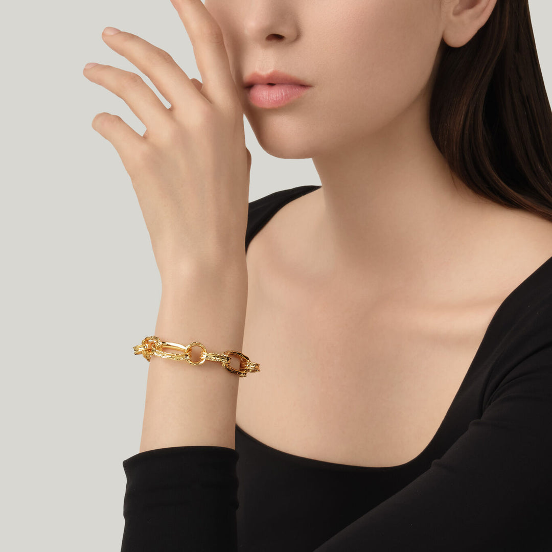 Bracelet chaîne Giovanni Raspini yuma bracelet plaqué or 18 carats N0043