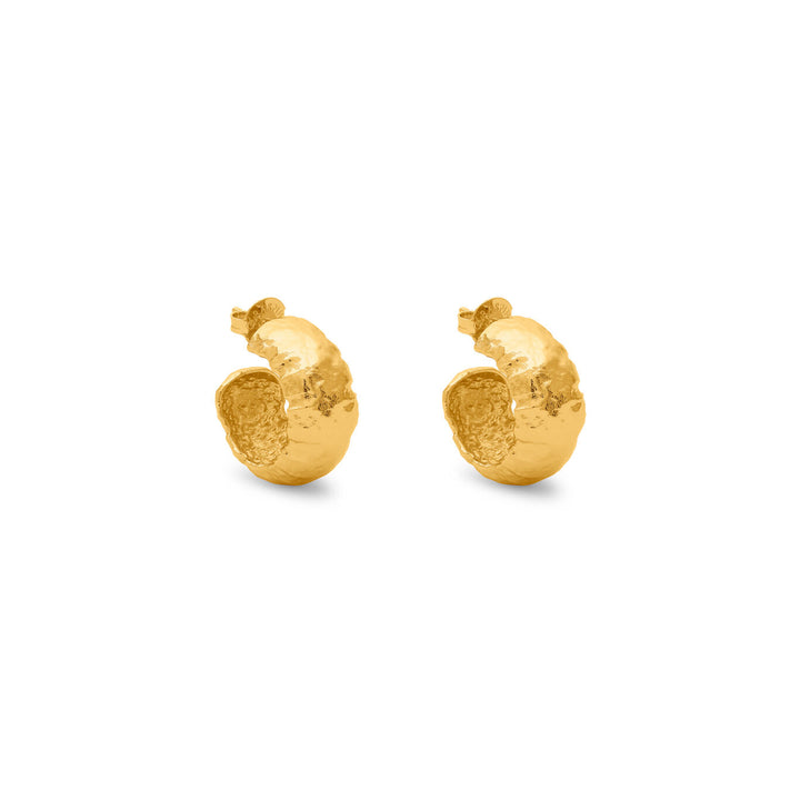Pendientes de aro Giovanni Raspini pendientes chapados en oro de 18 kt arena N0048