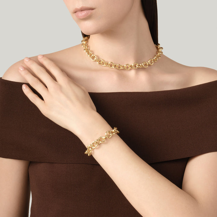 Giovanni Raspini bracciale pueblo piccolo Bracciale placcato oro 18 kt N0065