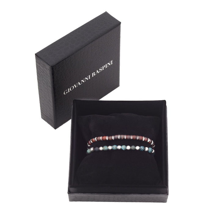 Giovanni Raspini set tango Bracciali in Argento 925, diaspro verde e occhio di toro X01597