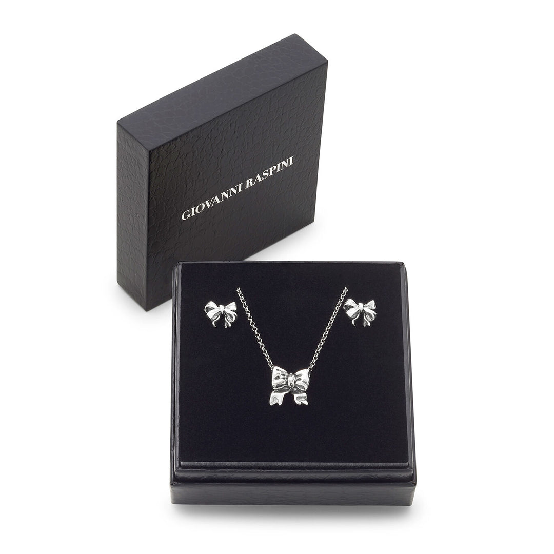 Conjunto de lazo Giovanni Raspini Collar y pendientes en plata 925 X01605