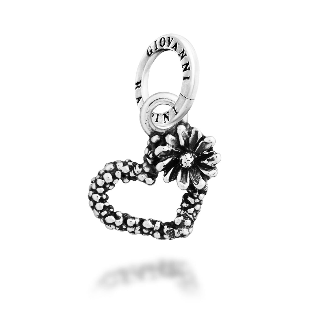 Giovanni Raspini Charm Cuore Mimosa e Margherita - Charm in Argento - 12731