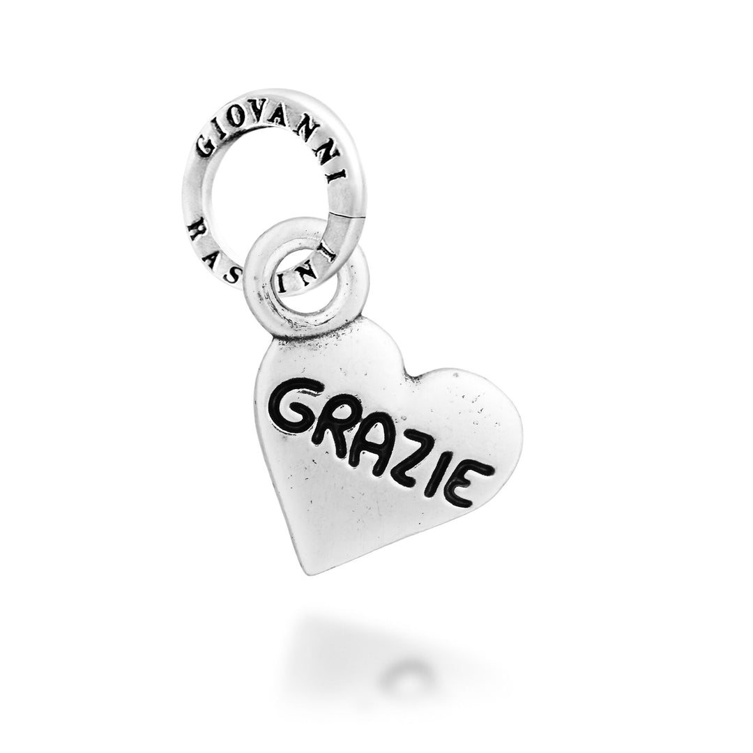 Giovanni Raspini Dije de corazón "Gracias" - Dije de plata - 12736