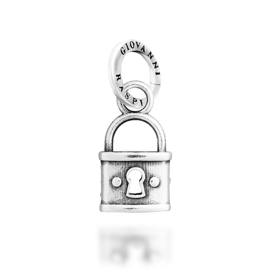 Giovanni Raspini Crystal Padlock Charm - Charm en argent et zircon - 12751