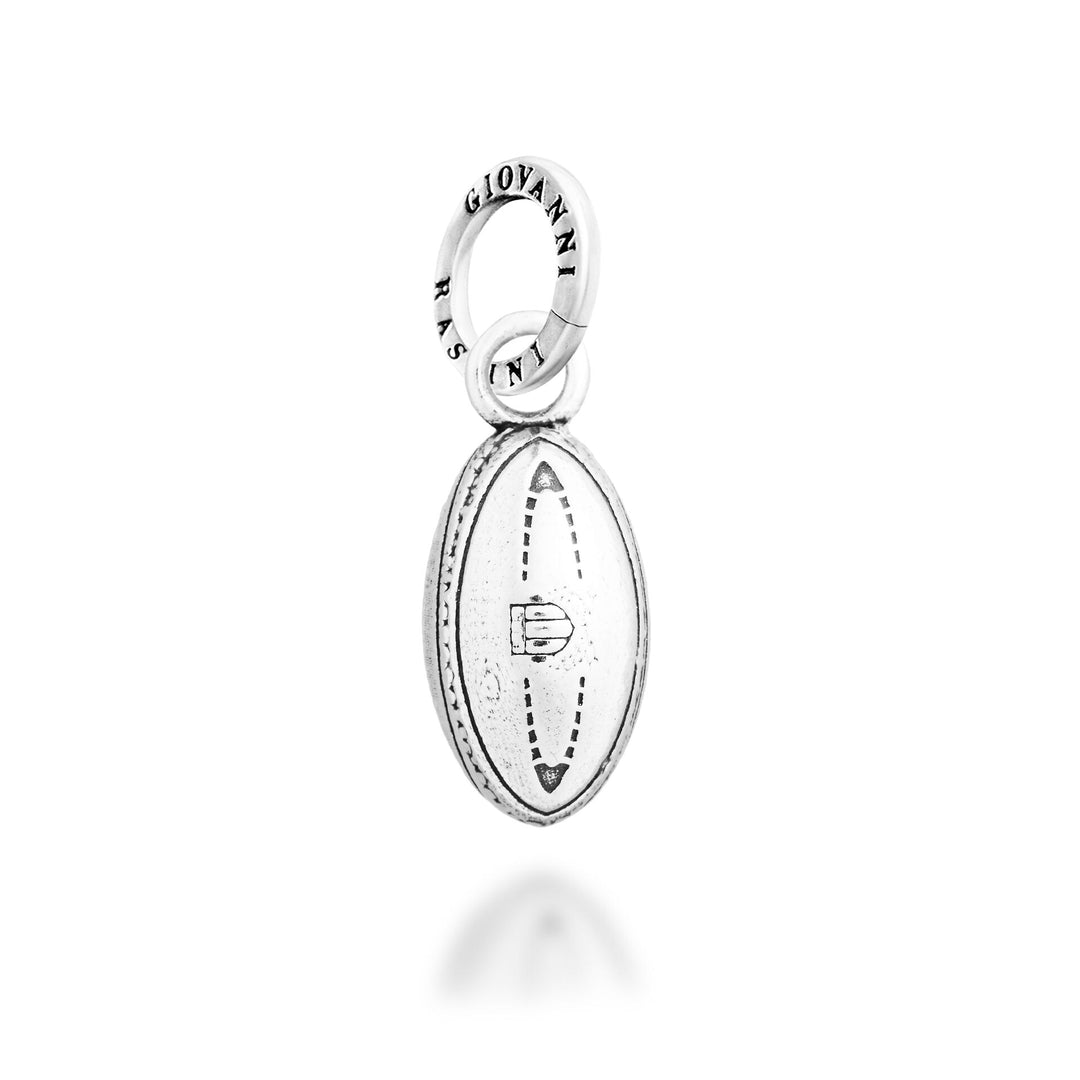 Petit charm ballon de rugby Giovanni Raspini - Charm argent - 12761
