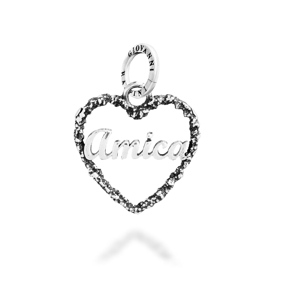 Giovanni Raspini Charm Cuore "Amica" - Charm in Argento - 12812