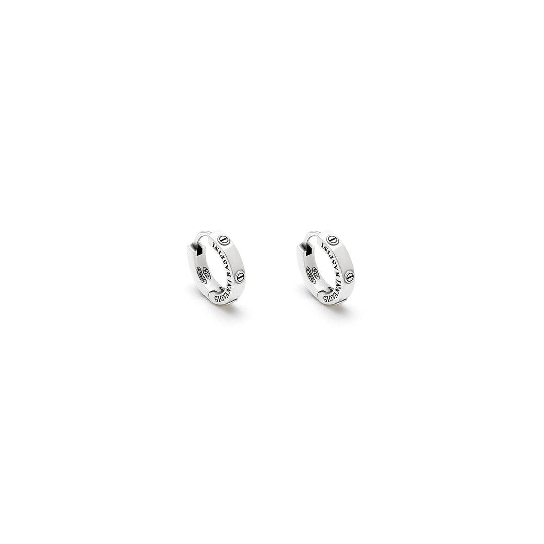 Boucles d'oreilles du cercle Giovanni Raspini Huggie Viti Viti Silver 925 11952