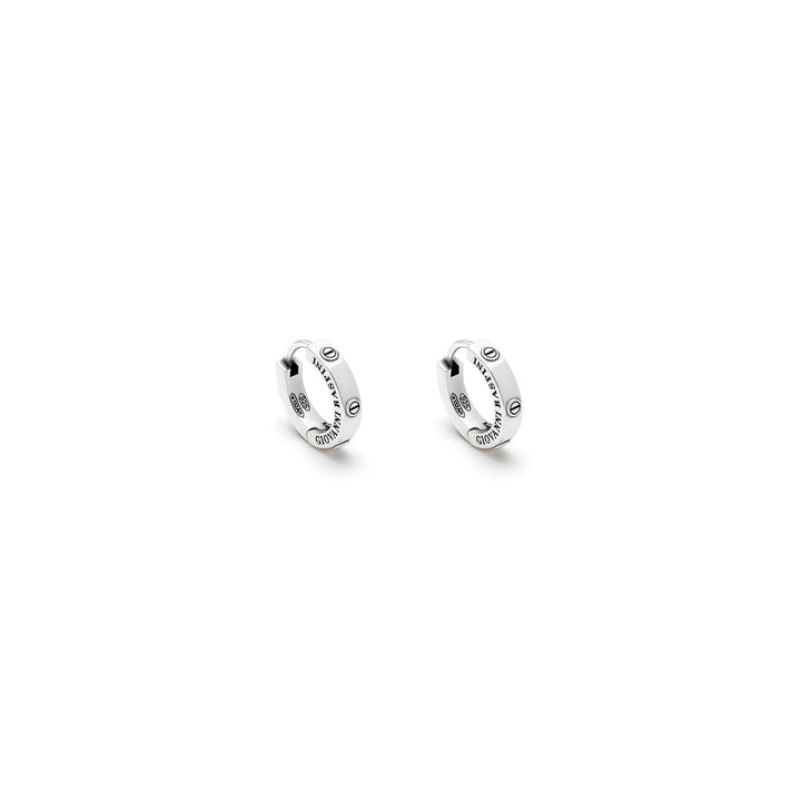 Boucles d'oreilles du cercle Giovanni Raspini Huggie Viti Viti Silver 925 11952