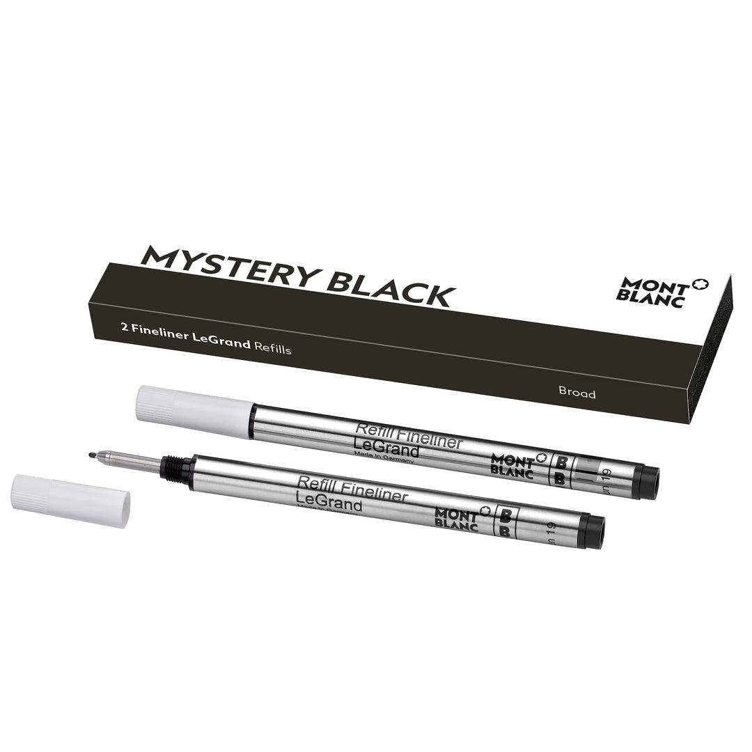 Montblanc 2 LeGrand fineliner refills, Mystery Black 128250