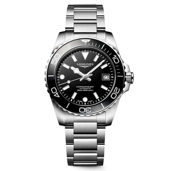 Reloj Longines Hydroconquest 39mm automático de acero negro L3.779.4.56.6