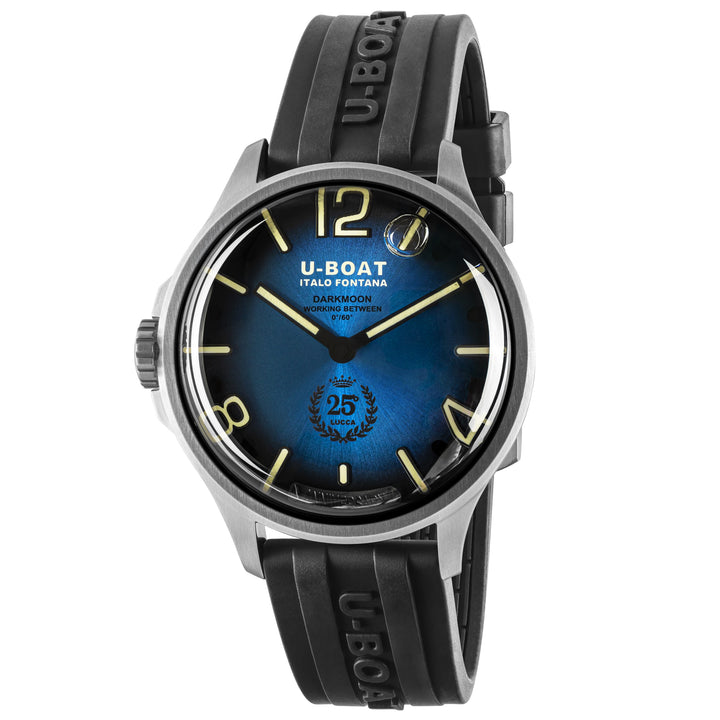Reloj U-BOAT Darkmoon 25° Edición limitada SS Blue Soleil 46mm acero cuarzo azul 2029