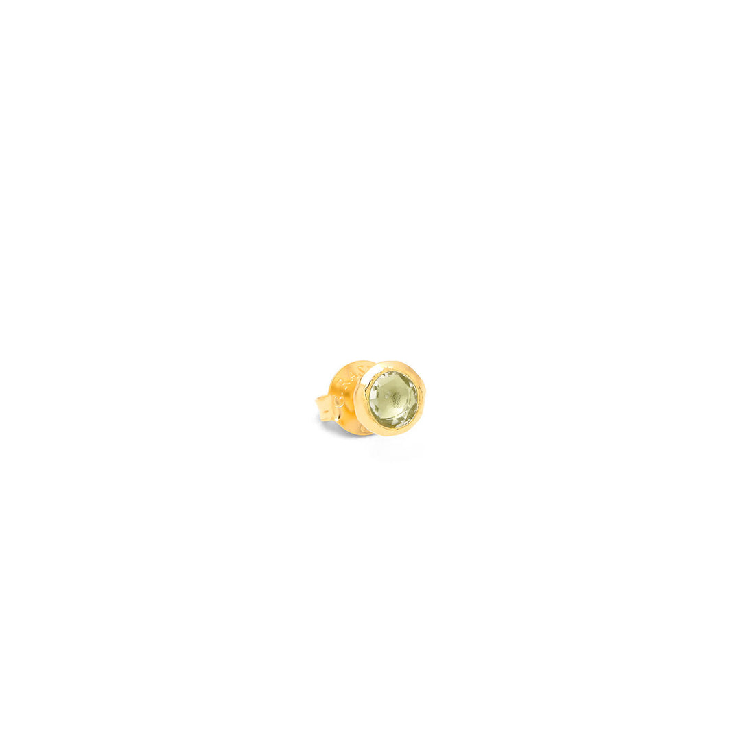 Giovanni Raspini orecchini loop verde lime piccoli Orecchini in Argento placcato oro 18 kt e cristalli verde lime 12136/1