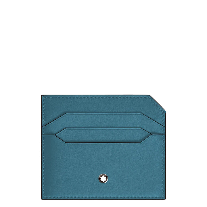 Tarjetero Montblanc 6 compartimentos Soft Blue Fumé 199312