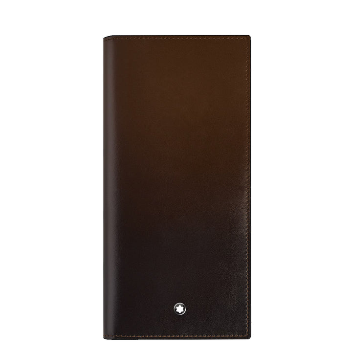 Montblanc wallet 14 compartments Meisterstück, pocket with brown gradient zip 220318