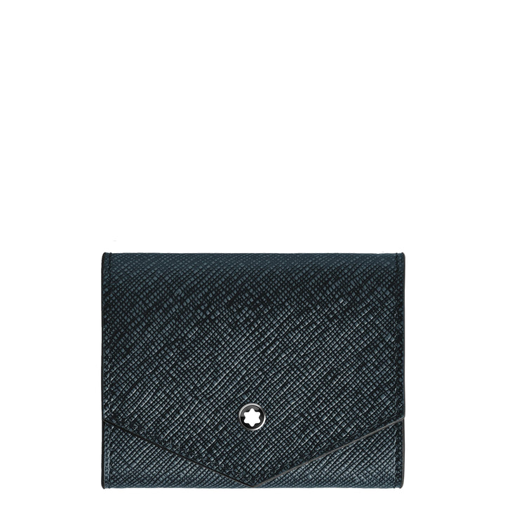 Montblanc Sartorial blaue Tweed-Geldbörse 220348