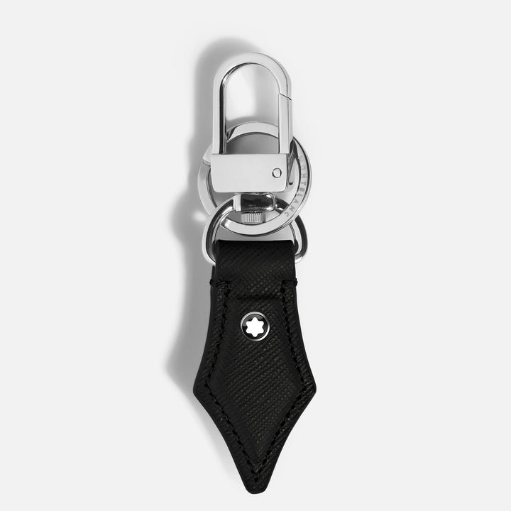 Montblanc schwarzer Schlüsselanhänger in Federform, 220357