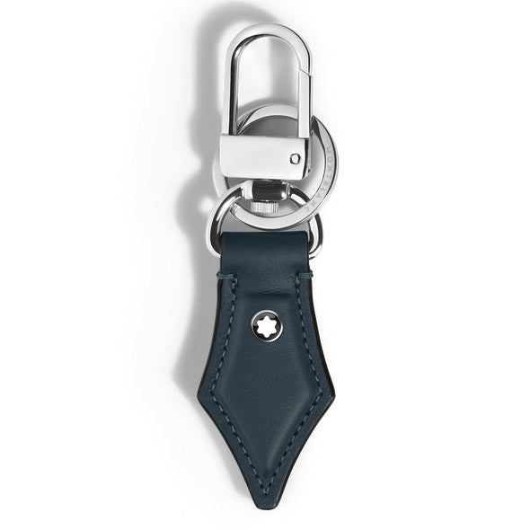 Porte-clés forme stylo Montblanc en cuir velours bleu Meisterstück 220434