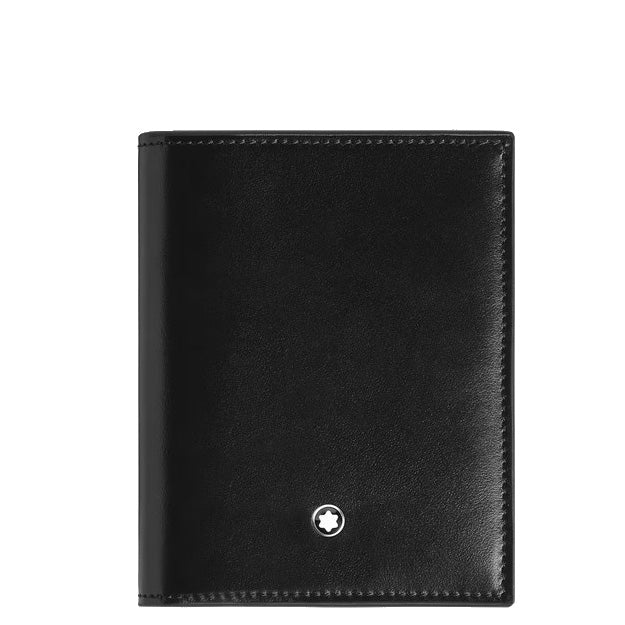 Cartera compacta Montblanc 6 bolsillos Meisterstück cuero negro 221322
