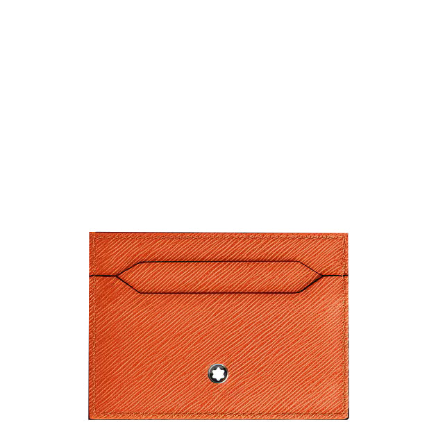 Montblanc portacarte 5 tasche pelle Sartorial mandarino 221352
