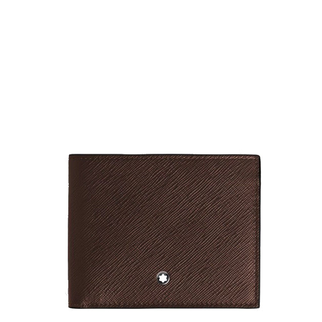Cartera Montblanc 6cc en piel Sartorial ébano 222995