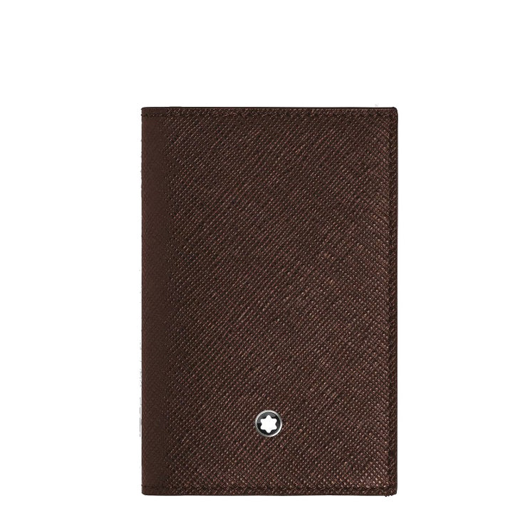 Montblanc card holder 2 pockets Sartorial leather ebony color 223043