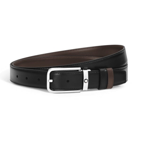 Cinturón reversible Montblanc 30 mm cuero Meisterstück hebilla rectangular 223405