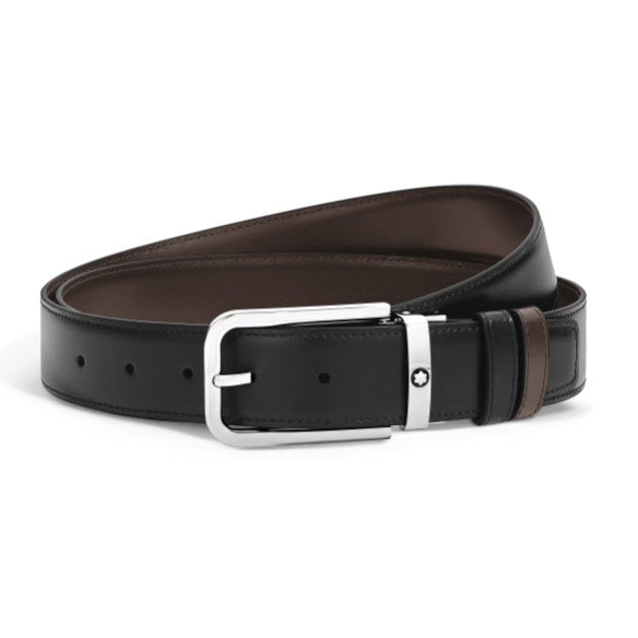 Cinturón reversible Montblanc 35 mm cuero Meisterstück hebilla rectangular 223407