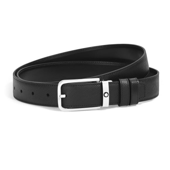 Cinturón reversible Montblanc 30 mm Hebilla rectangular de piel Sartorial 223409
