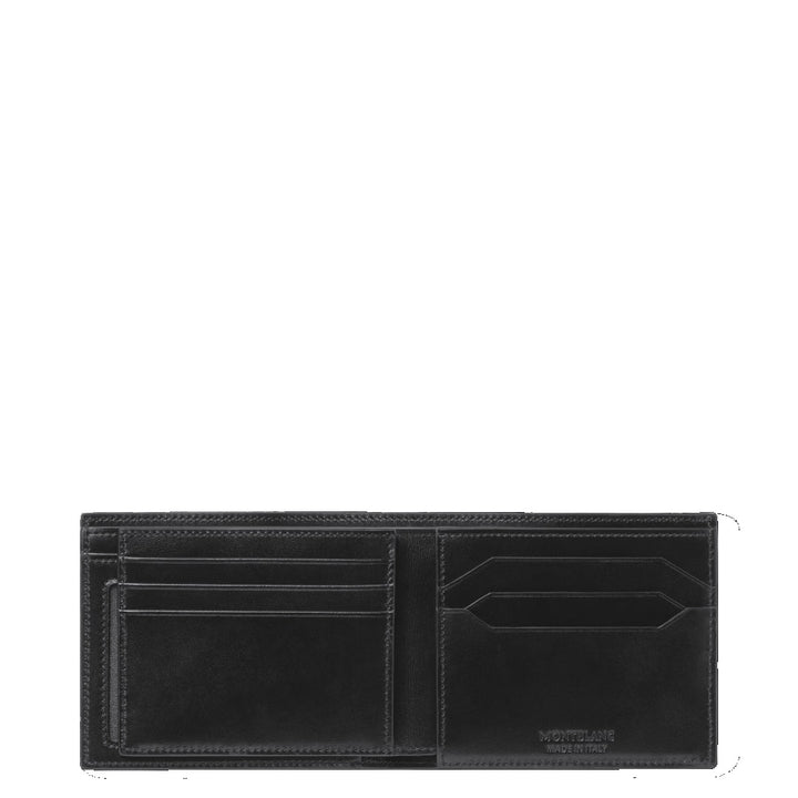 Montblanc Portefeuille Meisterstuck 6 compartiments avec 2 poches à rabat noir 198314