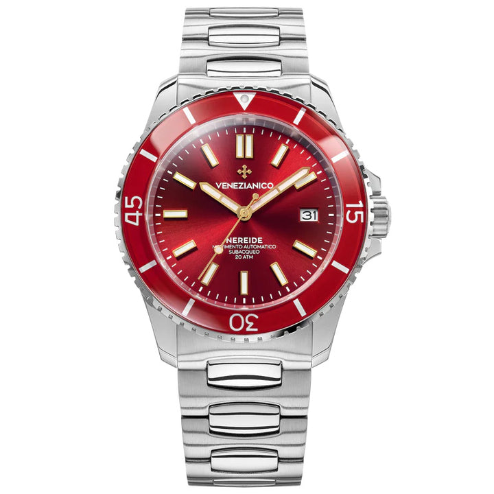 Venezianico Nereide 42mm Reloj automático rojo de acero 3321503C